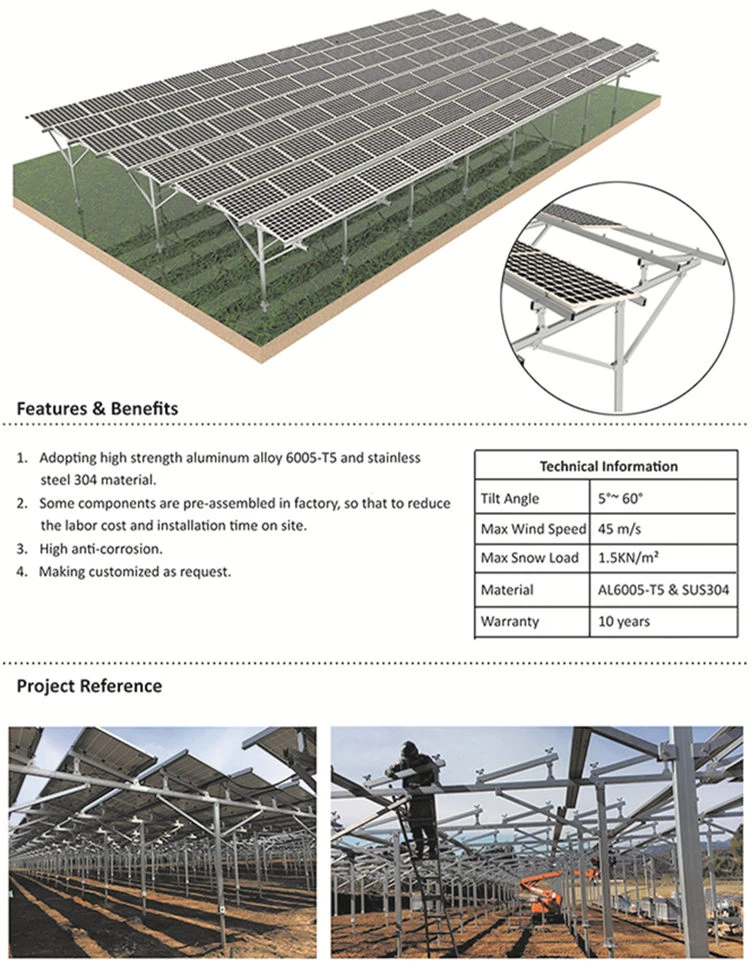 Parameters of Adjustable Tilt Solar Mounts For Agriculture Parameters of Adjustable Tilt Solar Mounts For Agriculture