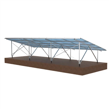 Utforming av monteringsstruktur for jordet solcellepanel