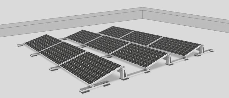 Solar Roof Racking Ballasted MountingSystem,Flat Roof Mounting System