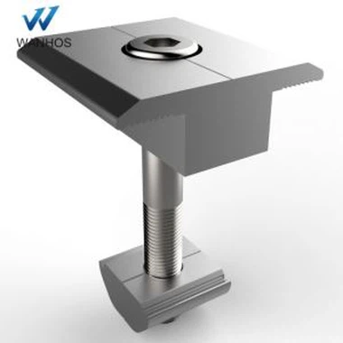 Aluminium Panel Clamps, Solar Rack Innrammet Inter Clamps