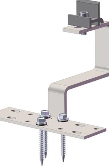 PV tak solcellepaneler racking blinkende krok