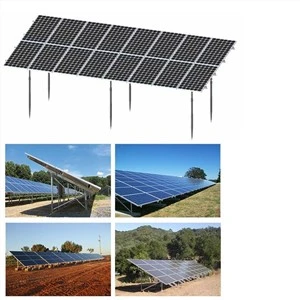 Montering av solcellepanel på bakken
